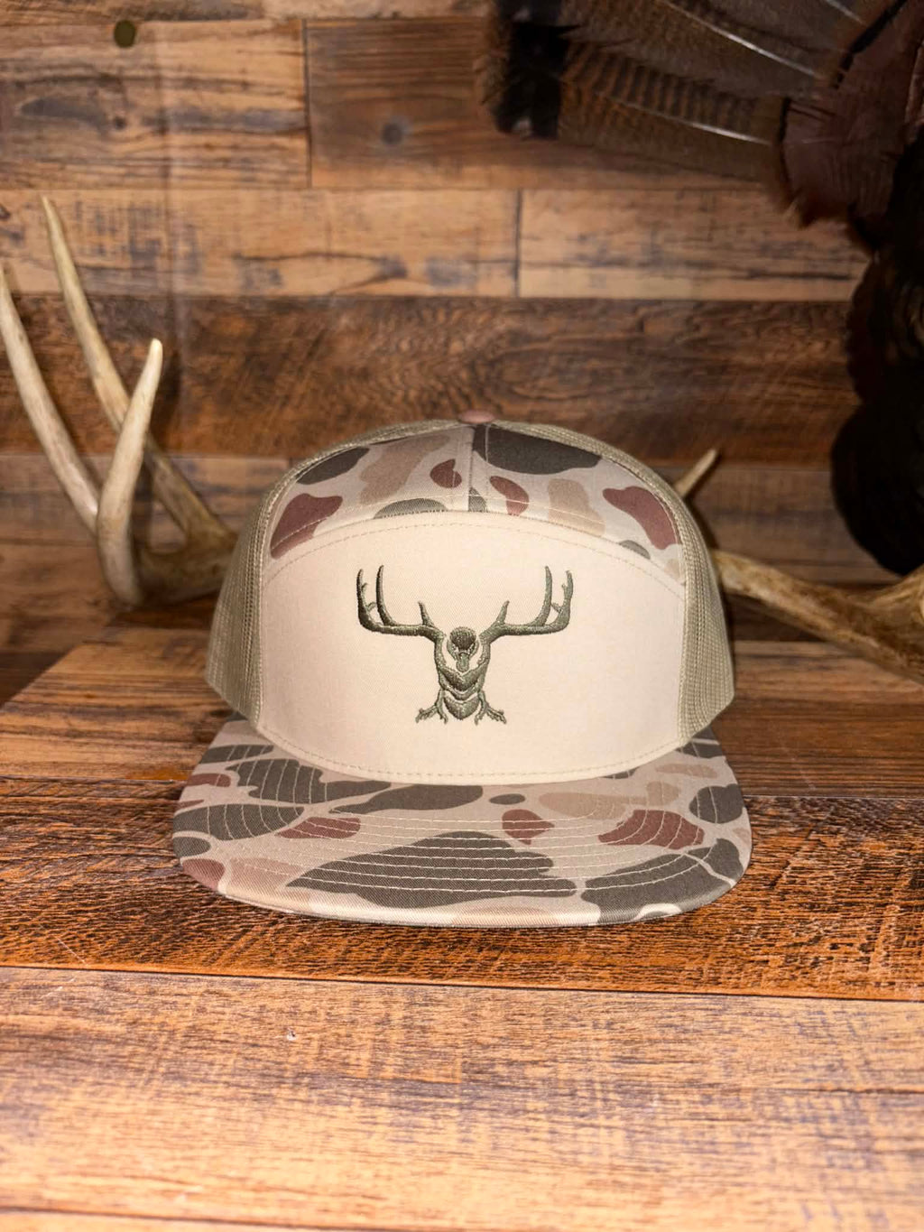 Wild Wade Logo Hat - Duck Camo Tan