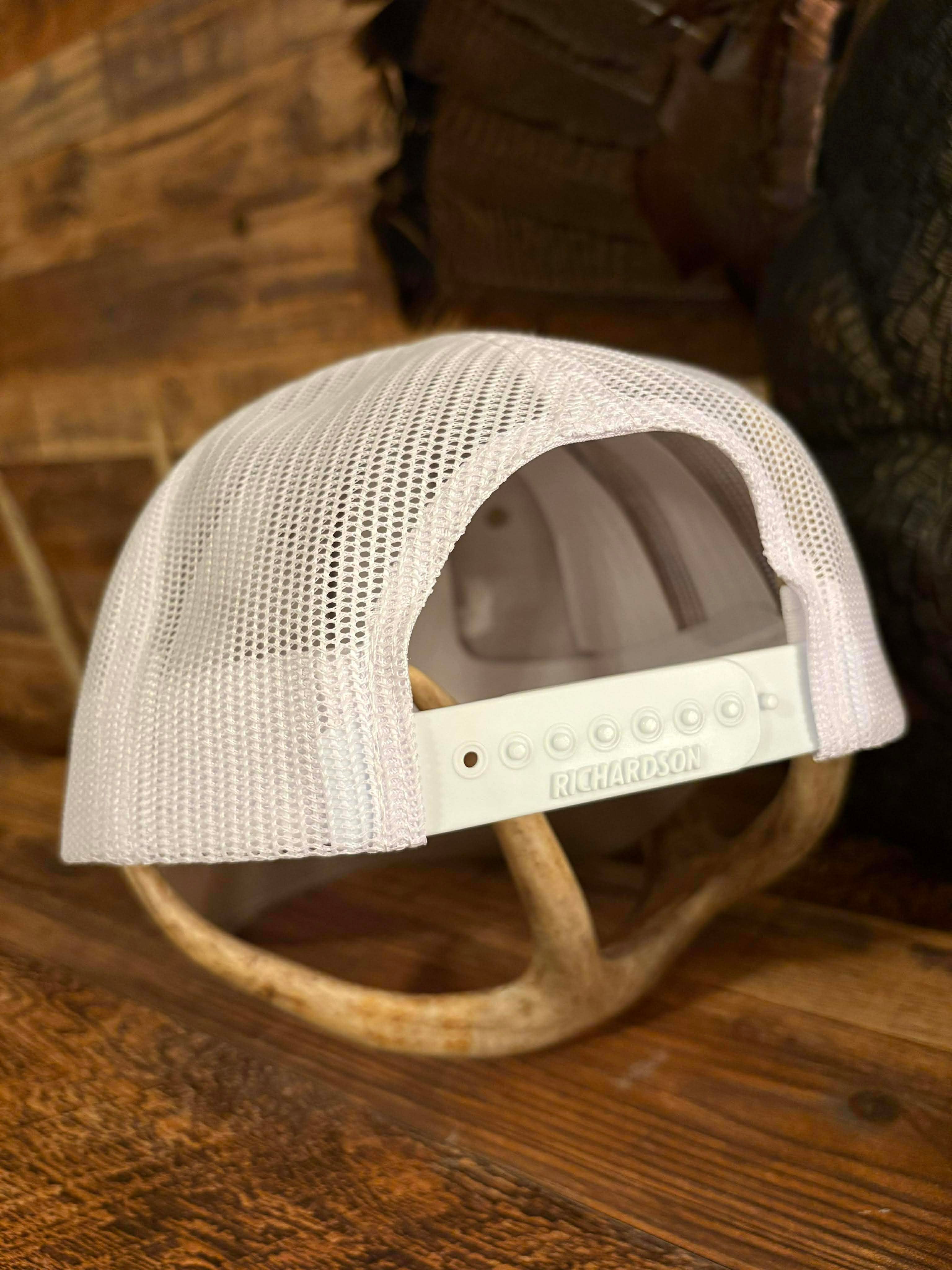 112 Trucker Hat – Tan/White